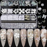 Nails-Bow Flower Rhinestones