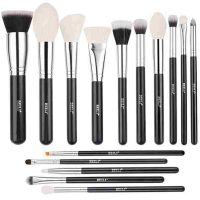 BEILI Makeup Brushes 15pcs - Black/Sliver