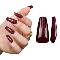 Maroon Glossy Medium Long