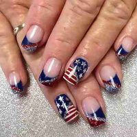 24Pcs 4th of July Fake Nails